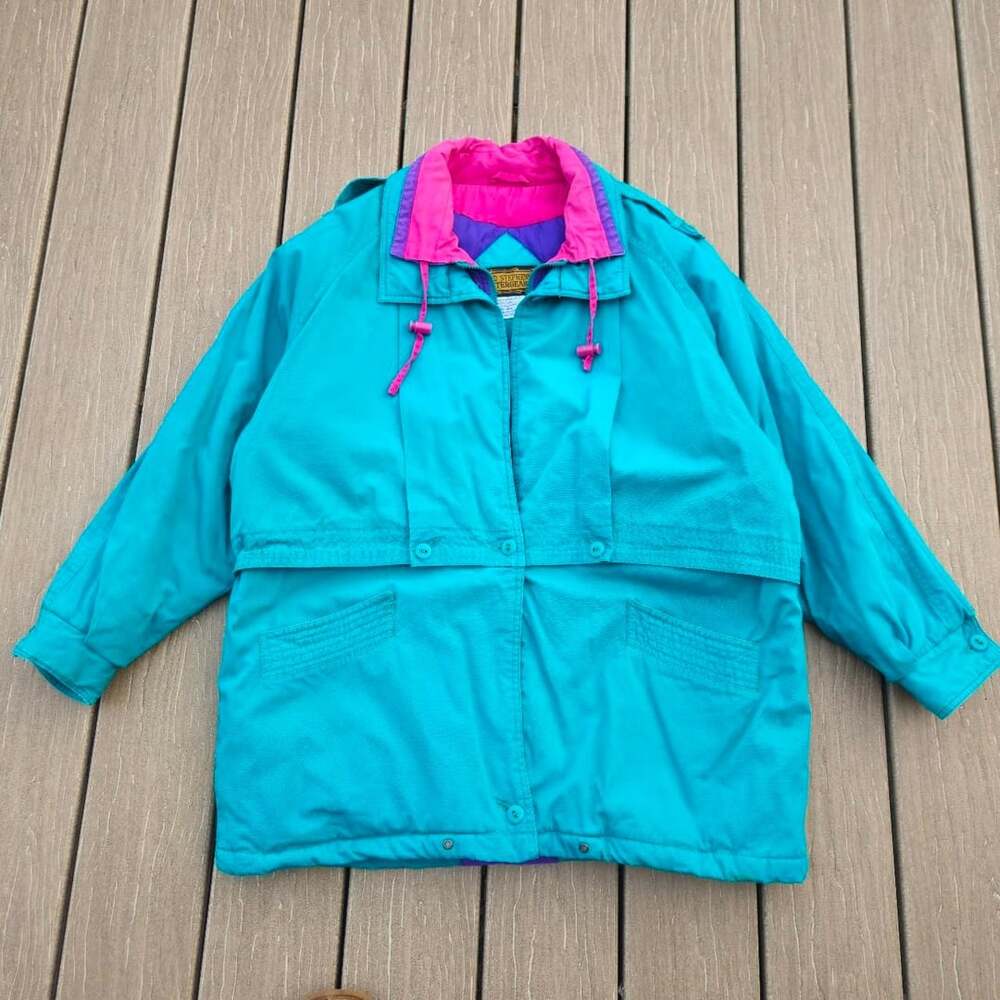 David Stephens Outergear Vintage Colorblock Windbreaker Jacket Medium